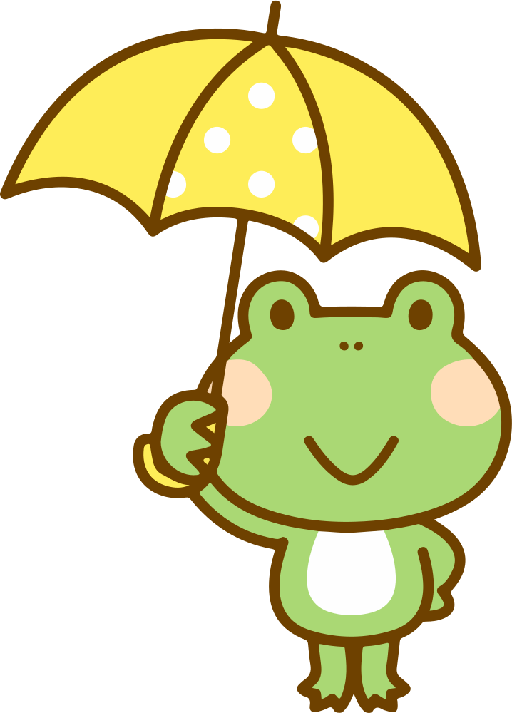 OnlineLabels Clip Art Frog With Umbrella